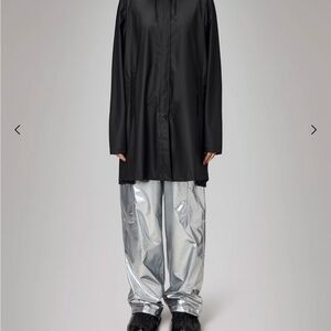 RAINS A-LINE Women's olive green Hooded Rain Jacket